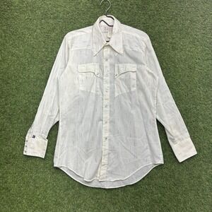 Rockmount Button-Up Shirt Mens 16 M Western Pearl Snap Dagger Collar Model 650
